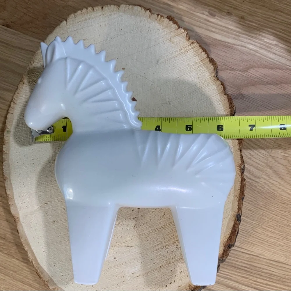 Jonathan Adler X Partylite Ceramic Dala Horse Zebra Votive Tealight Holder - Picture 6 of 7